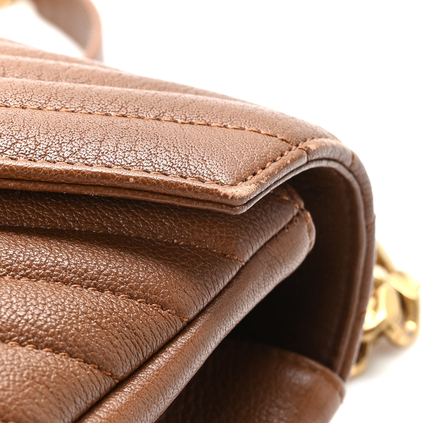 Calfskin Matelasse Chevron Monogram Medium College Bag Brick