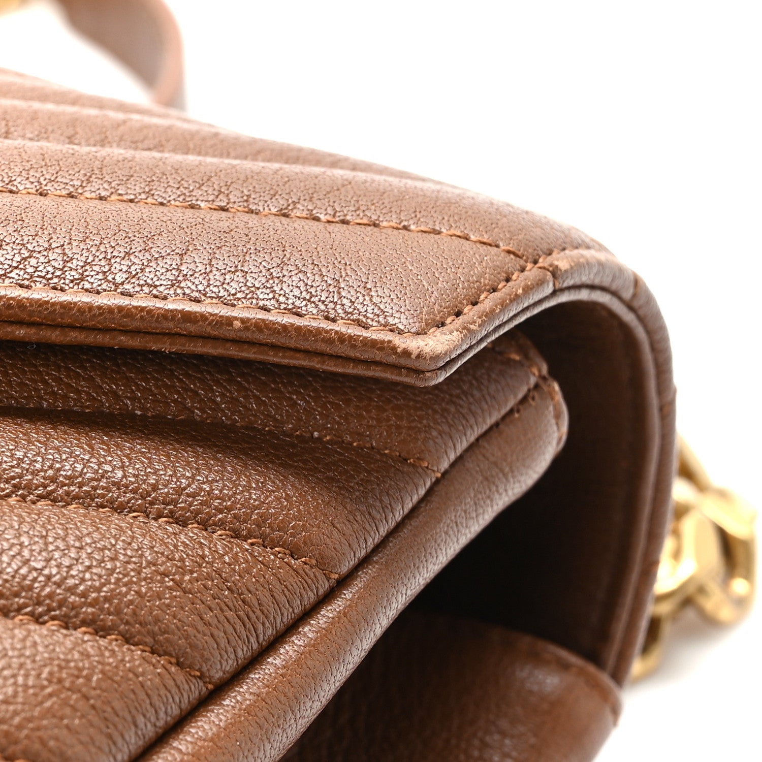 Saint Laurent Calfskin Matelasse Chevron Monogram Medium College Bag Brick 9 of 10