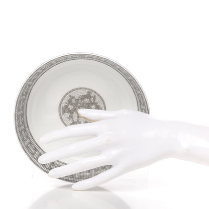 Hermes Porcelain Mosaique Au 24 Platine Cereal Bowl Set of 2 3 of 6