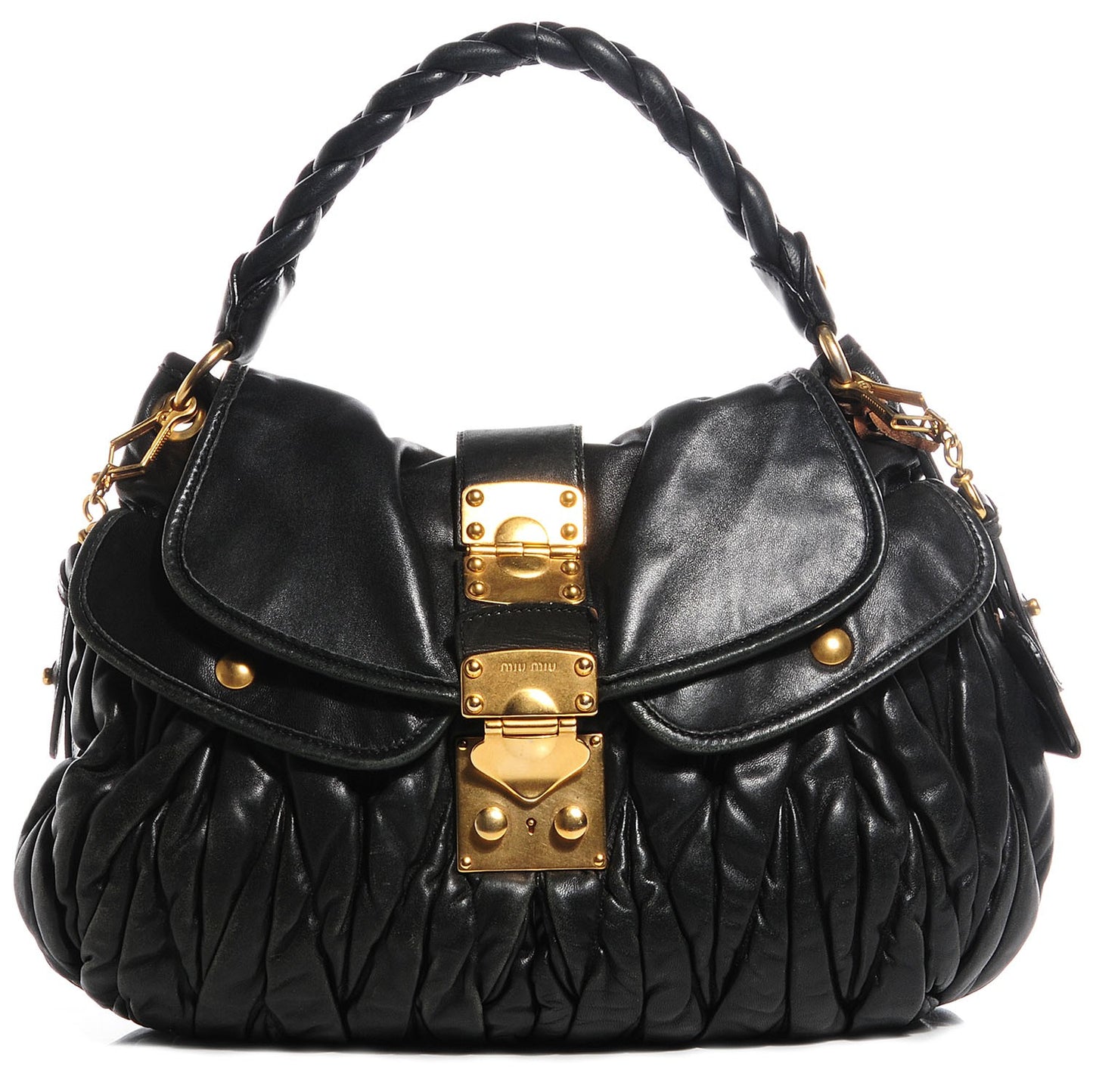 Nappa Matelasse Coffer Hobo Black
