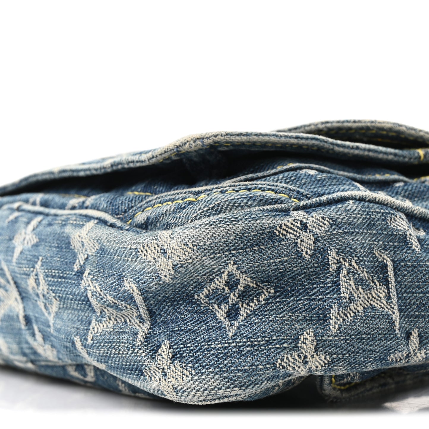 Monogram Denim Bum Bag Blue