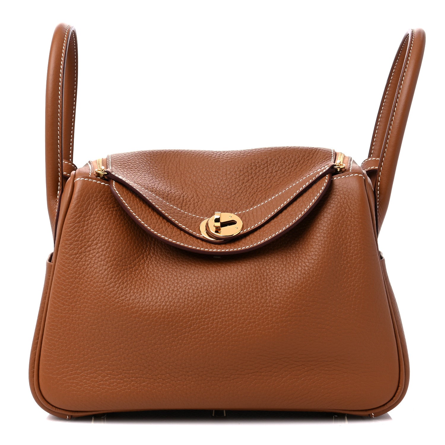 Hermes Taurillon Clemence Lindy 26 Gold 1 of 9