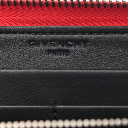 Givenchy Textured Coated Canvas Bambi Print Zip Around Wallet Red 6 of 10