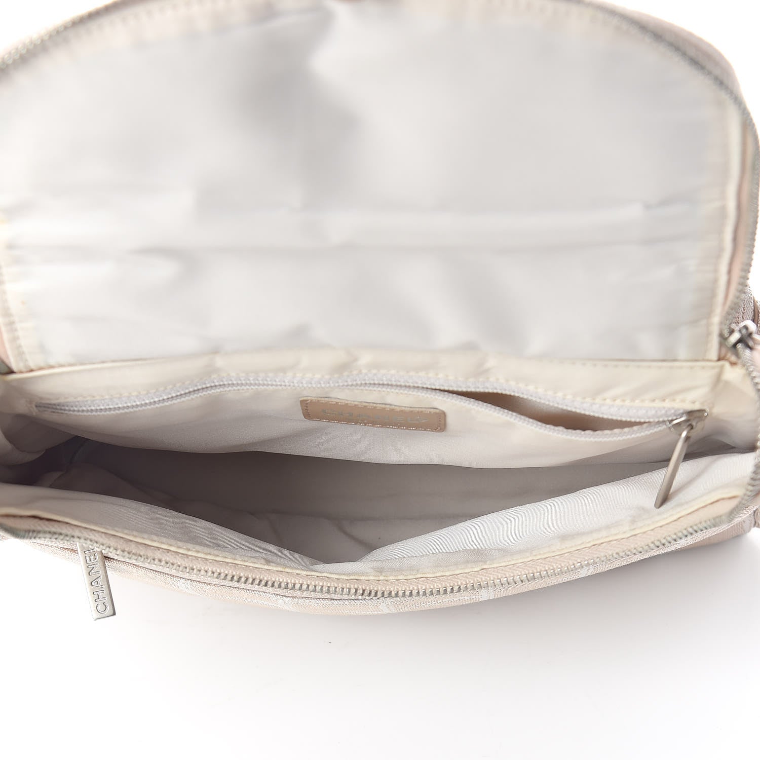 Chanel Nylon Travel Backpack Beige 5 of 9