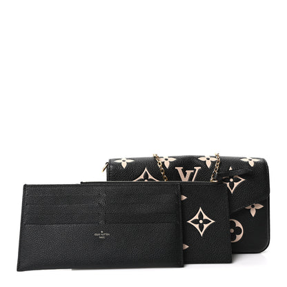Louis Vuitton Empreinte Monogram Giant Felicie Pochette Black Beige 3 of 12