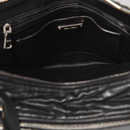 Miu Miu Nappa Matelasse Double Zip Shoulder Bag Black 13 of 15