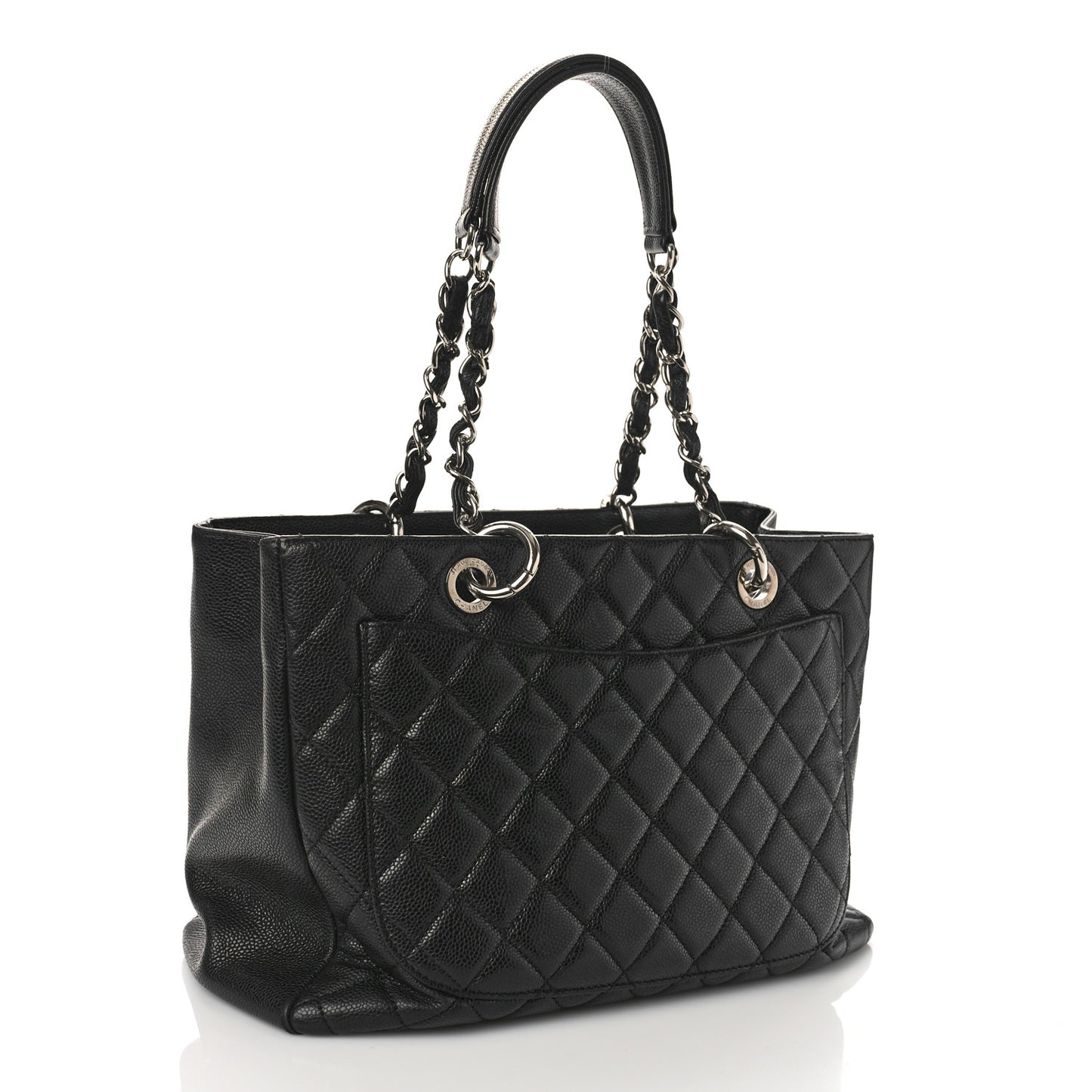 Caviar Quilted Grand Shopping Tote GST Black