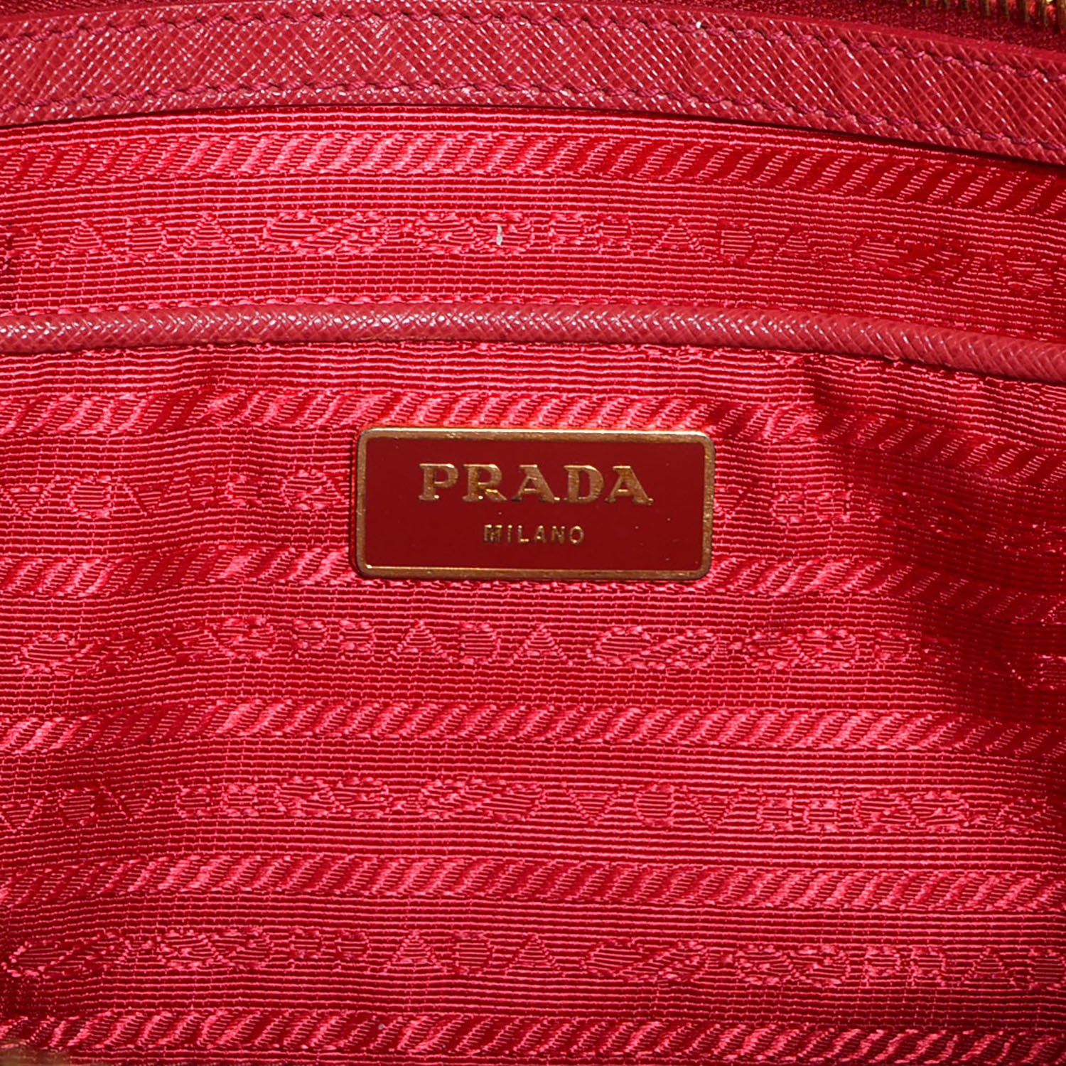 Prada Saffiano Lux Large Double Zip Tote Fuoco 6 of 11