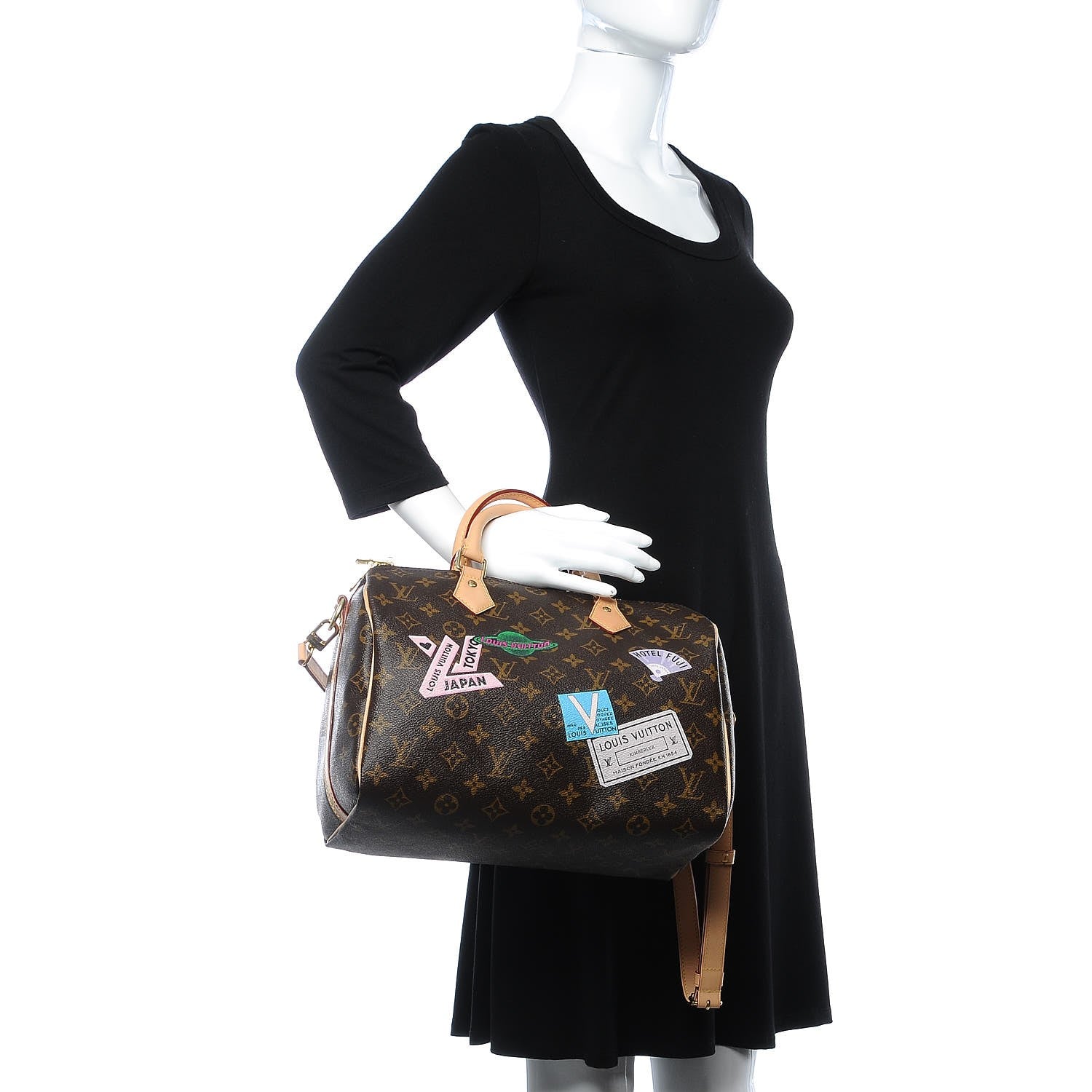 Louis Vuitton Monogram World Tour Speedy Bandouliere 30 3 of 8