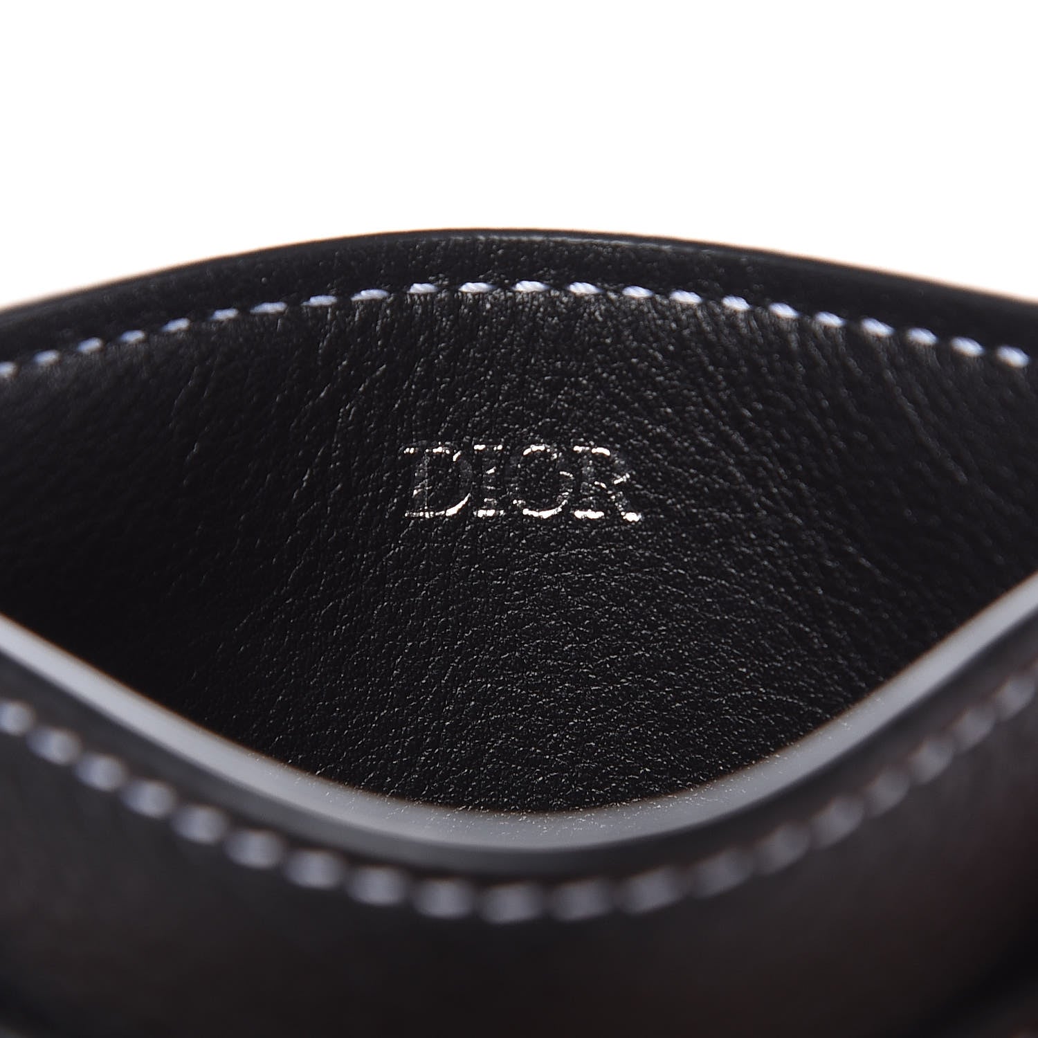 Christian Dior Calfskin Signature Card Holder Black 6 of 8
