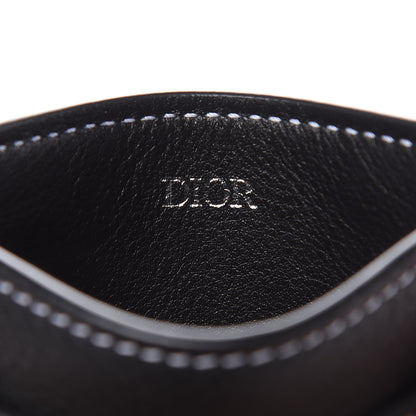 Christian Dior Calfskin Signature Card Holder Black 6 of 8