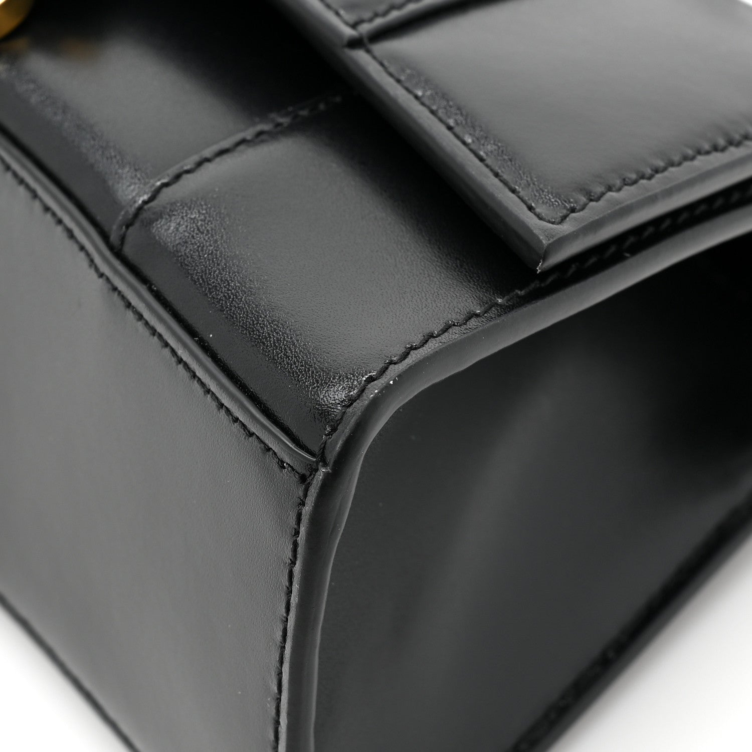 Balenciaga Shiny Box Calfskin Hourglass Top Handle Bag XS Black 12 of 13