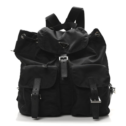Prada Re-Nylon Vela Saffiano Medium Backpack Black 1 of 10