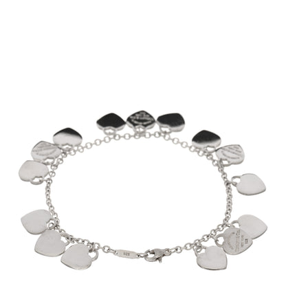 Tiffany Sterling Silver Mini Return to Tiffany Multi Heart Charm Bracelet 2 of 3