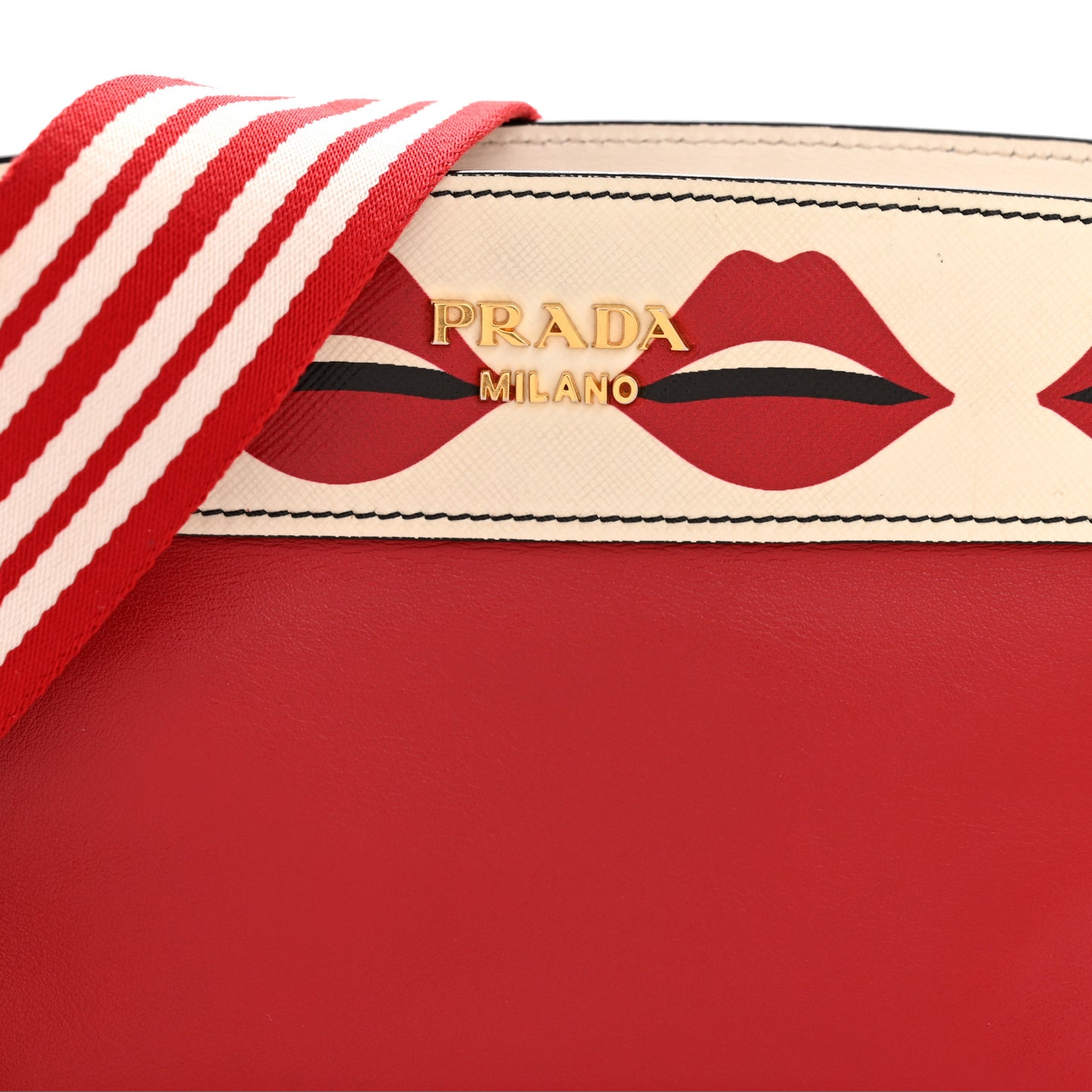 City Calf Saffiano Esplanade Crossbody Bag Fuoco White