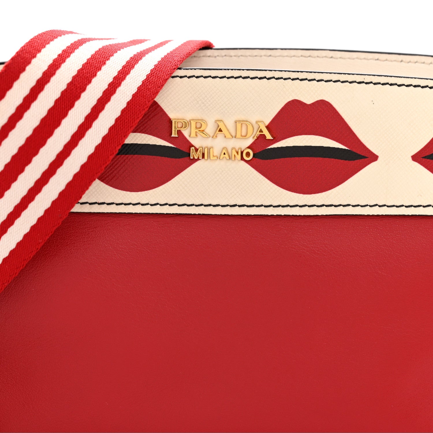 Prada City Calf Saffiano Esplanade Crossbody Bag Fuoco White 8 of 15