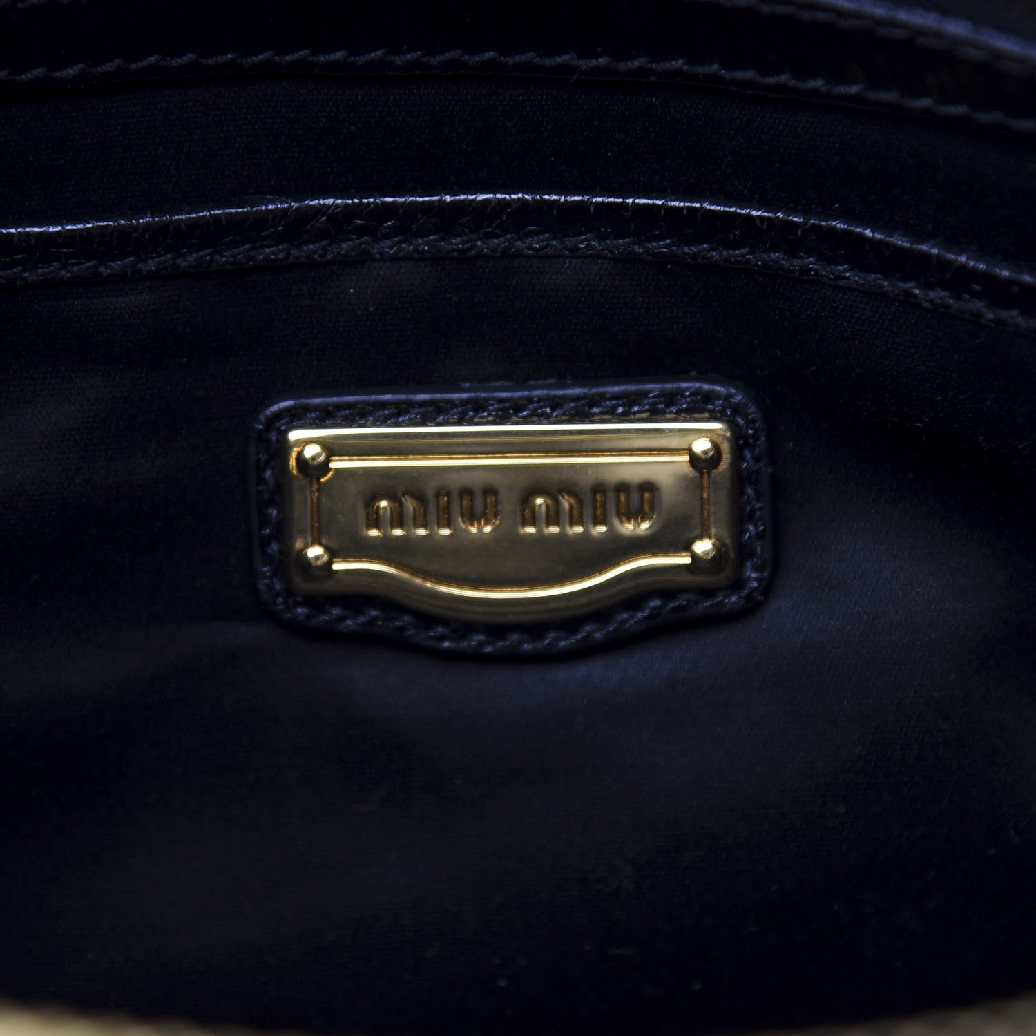 Miu Miu Vitello Shine Double Zip Tote Black 5 of 10