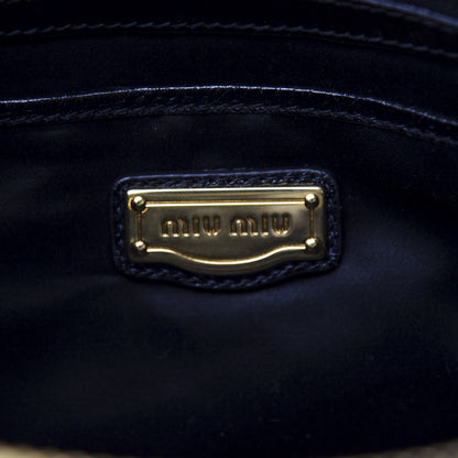 Miu Miu Vitello Shine Double Zip Tote Black 5 of 10
