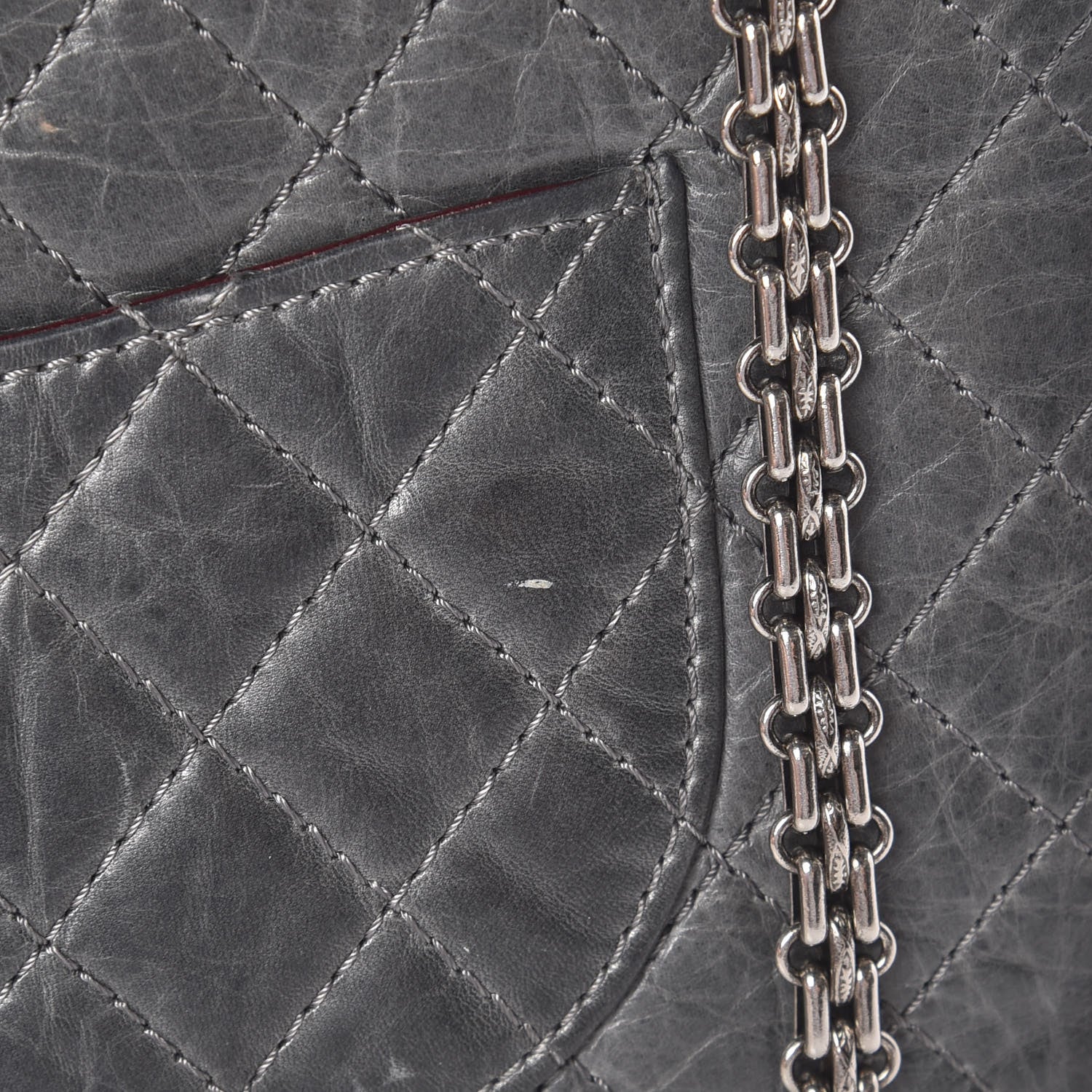 Chanel Aged Calfskin Quilted 50th Anniversary 2.55 Reissue 225 Flap Grey 15 of 15