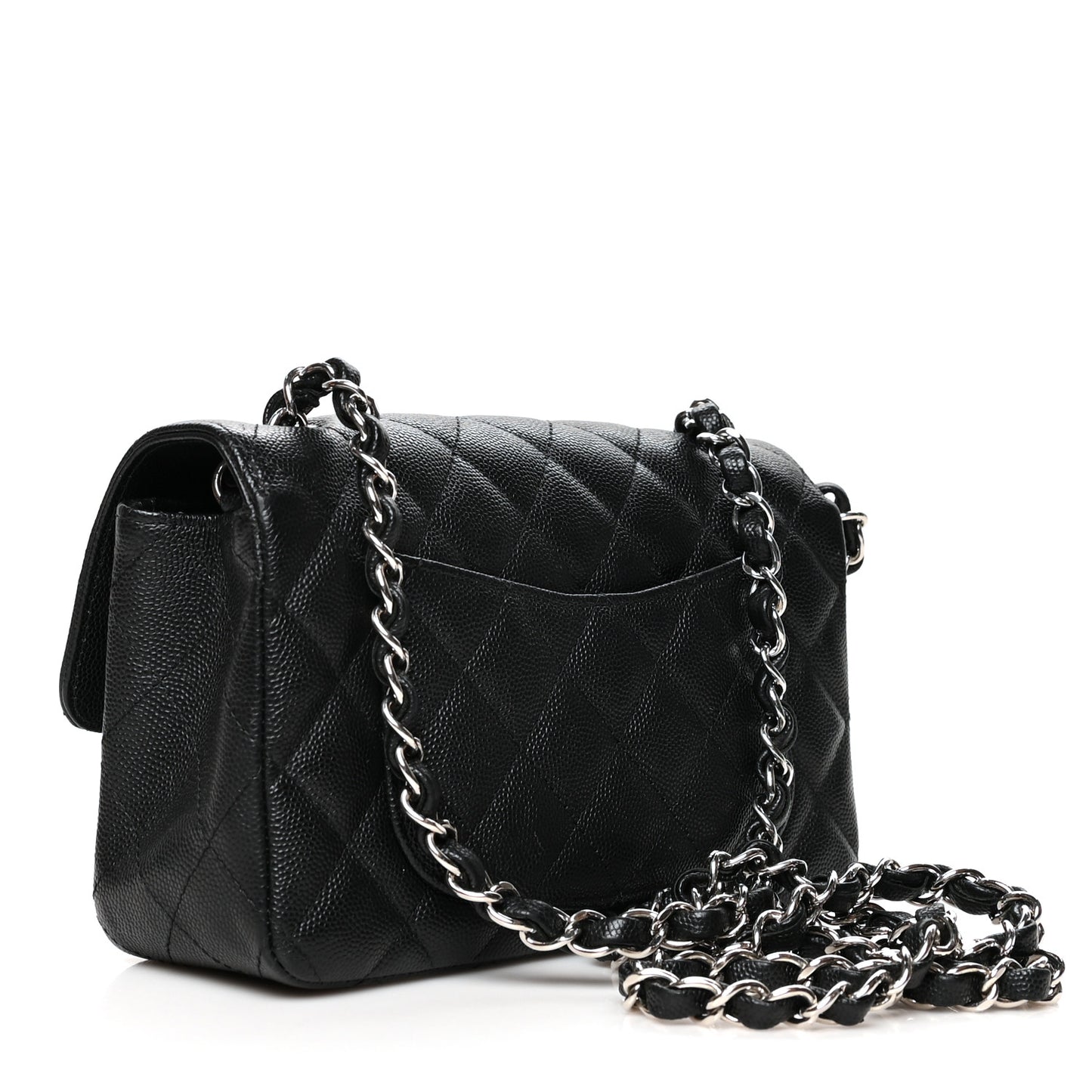 Caviar Quilted Mini Rectangular Flap Black