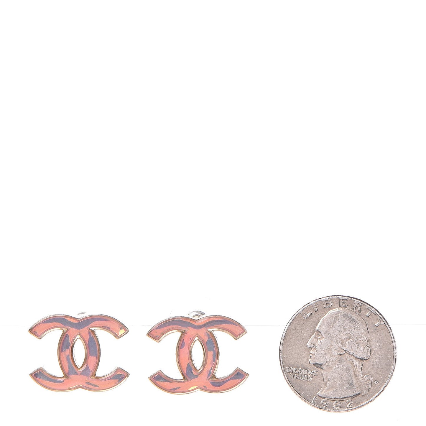 Iridescent Resin CC Earrings Pink