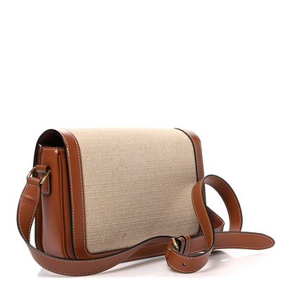 Celine Textile Calfskin Classique Triomphe Bag Natural Tan 3 of 13