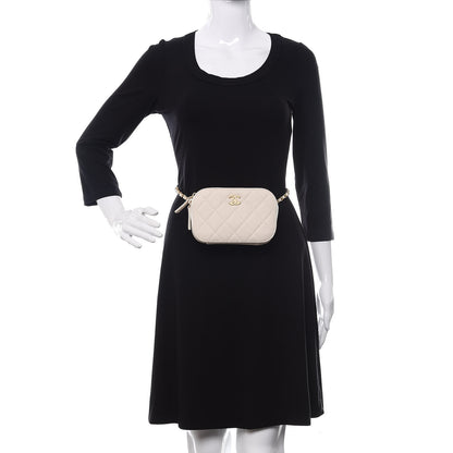 Chanel Caviar Quilted Flap Waist Bag White 2 of 10
