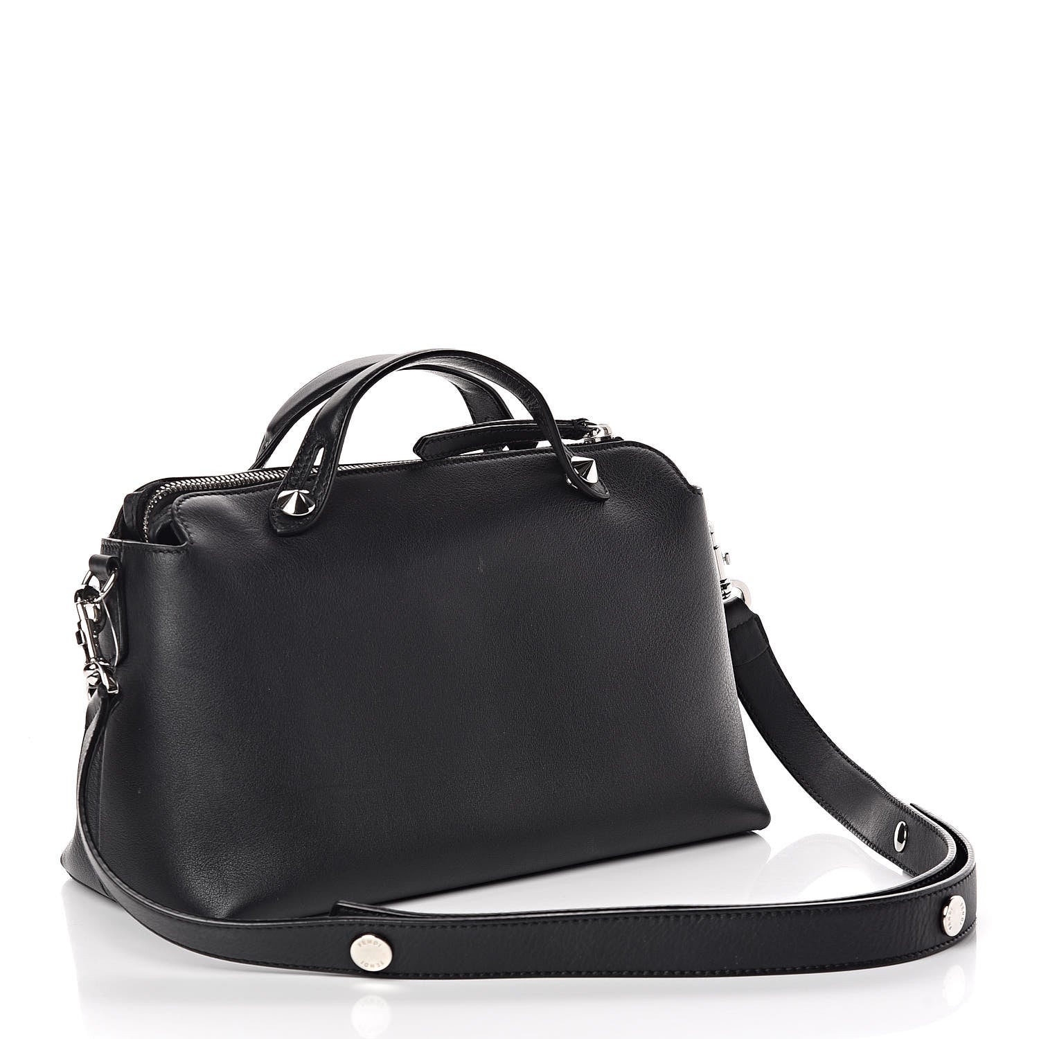 Fendi Vitello Dolce Medium By The Way Boston Bag Black 3 of 8