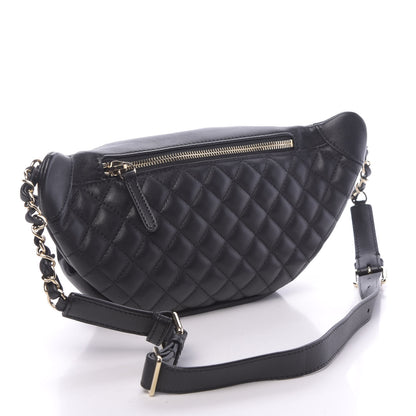 Chanel Lambskin Quilted Waist Bag Fanny Pack Black 3 of 10