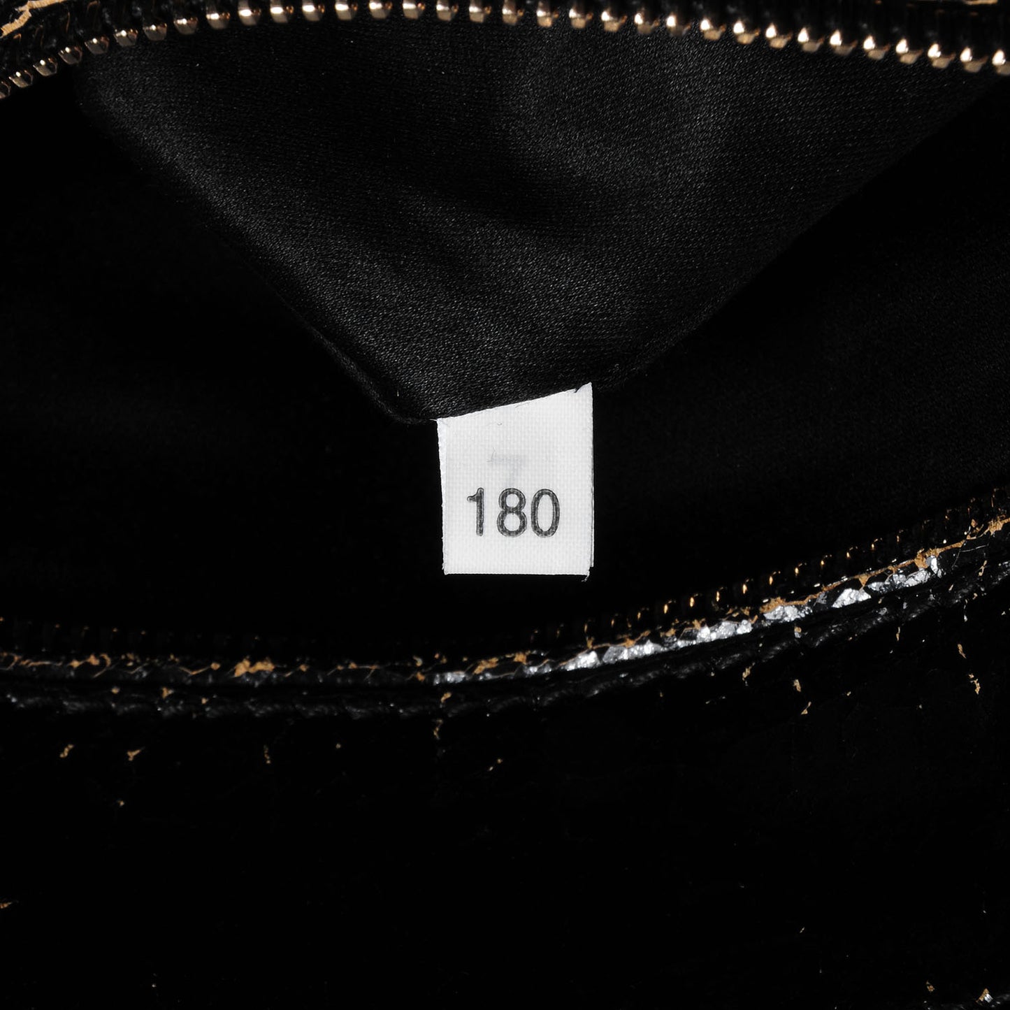 Leather Craquele Handbag Nero Black