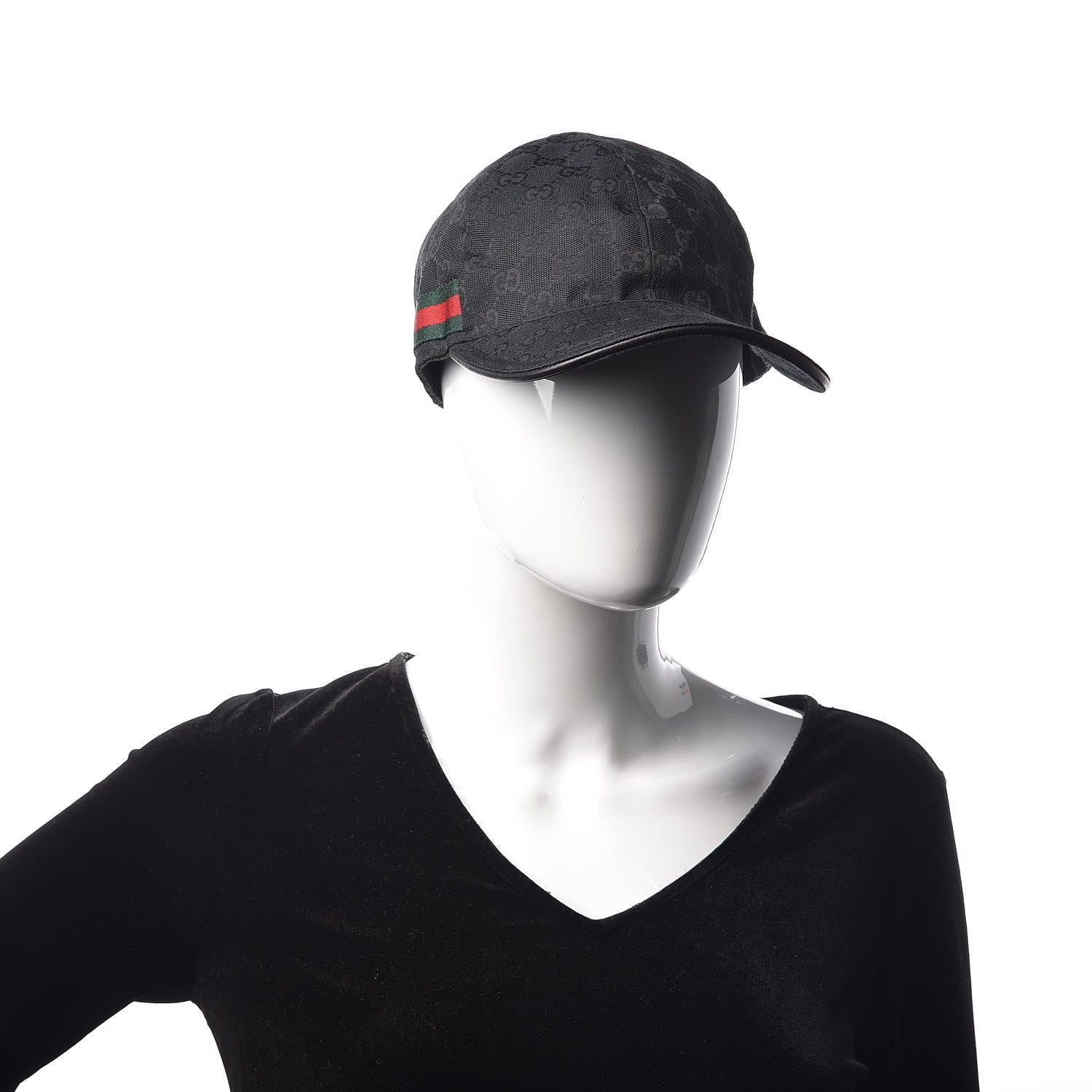 Gucci Monogram Web Baseball Hat L Black 2 of 6