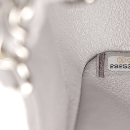 Chanel Lambskin Quilted Mini Rectangular Flap Grey 7 of 11
