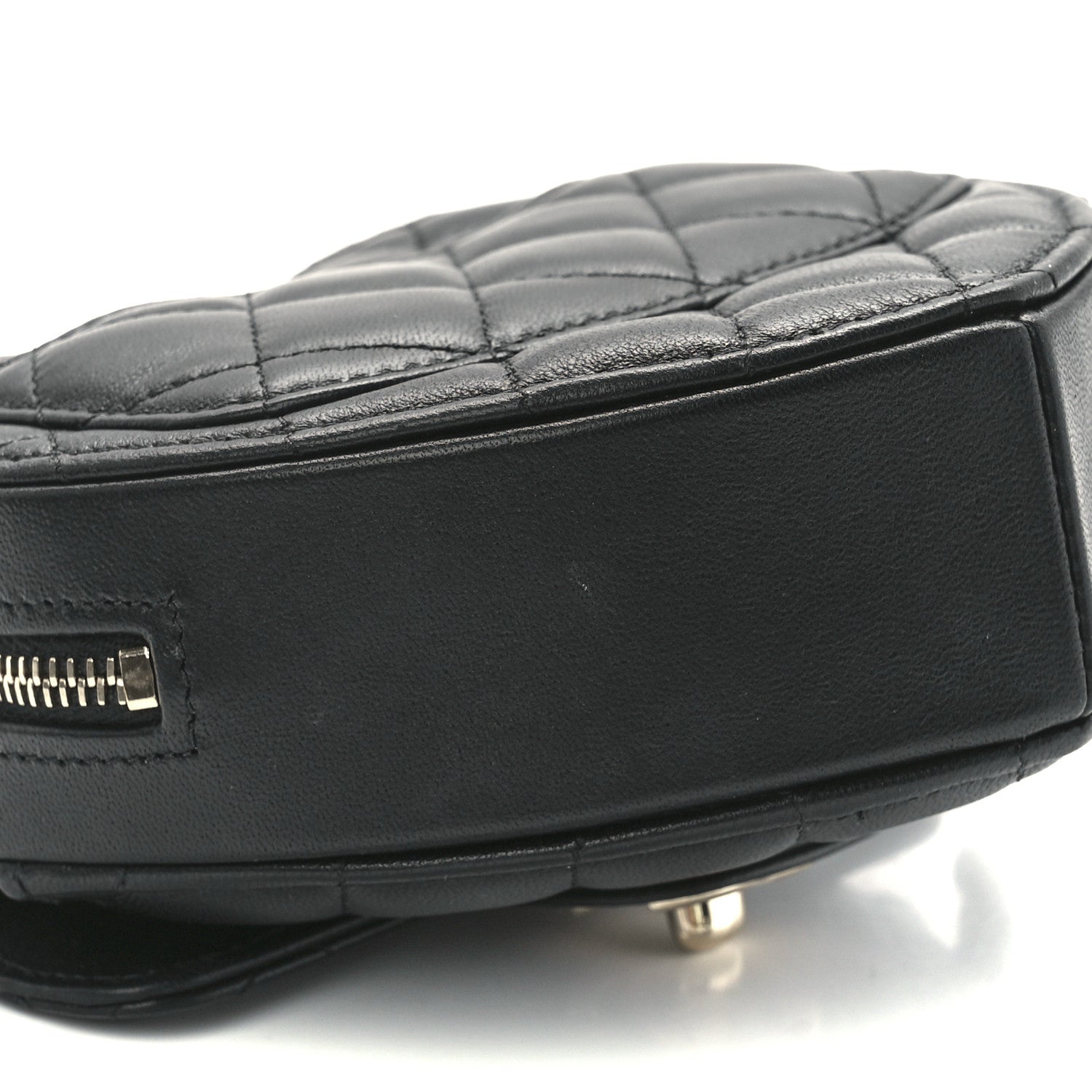 Chanel Lambskin Quilted CC In Love Heart Clutch With Chain Black 11 of 12