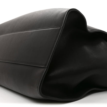 The Row Polished Saddle Calfskin Marlo 17 Tote Bag Black 9 of 9