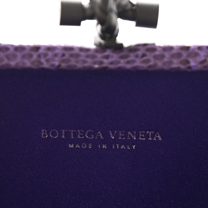 Bottega Veneta Satin Intreccio Impero Ayers Knot Clutch Purple 6 of 8