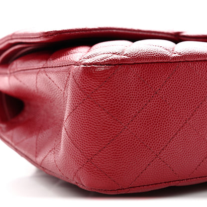 Chanel Caviar Quilted Medium Double Flap Red 25 of 34
