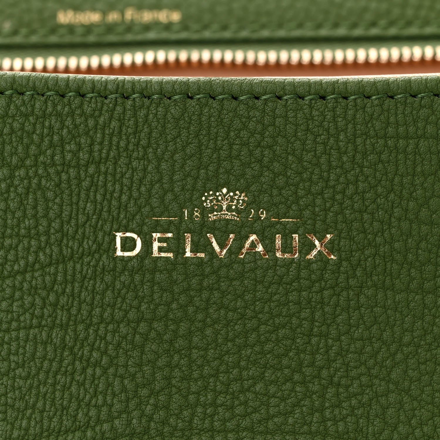 Delvaux Rodeo Calfskin Surprique Brillant East West Satchel Green 7 of 12