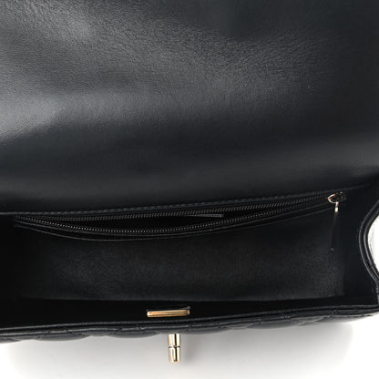 Chanel Lambskin Quilted Mini Top Handle Rectangular Flap Black 5 of 9