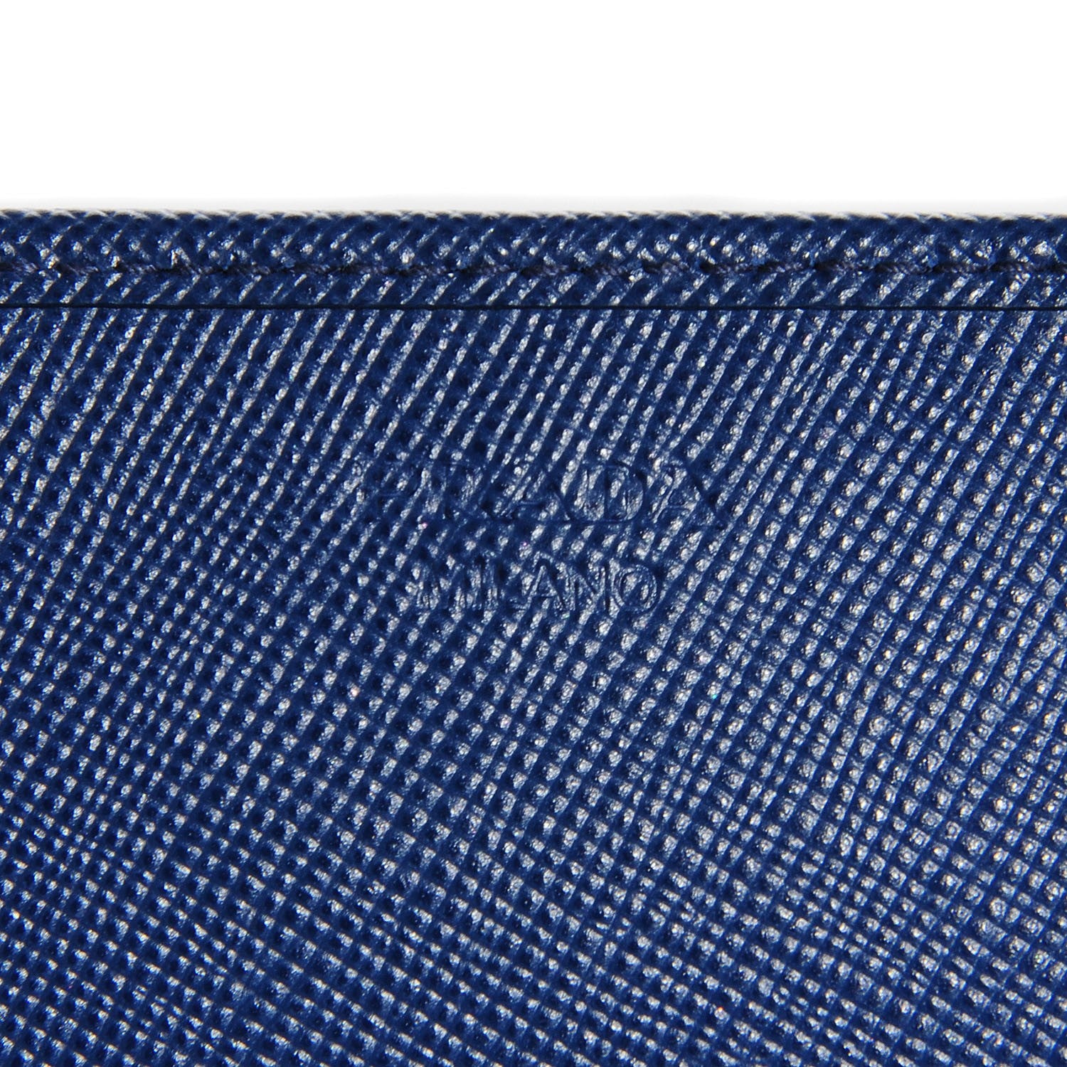 Prada Saffiano Metal Oro Chain Wallet Bleuette 6 of 9