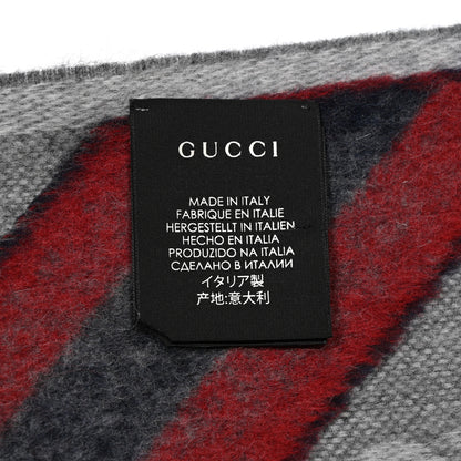 Gucci Wool Angora Monogram Web New Nikky Scarf Zinc Blue 4 of 4