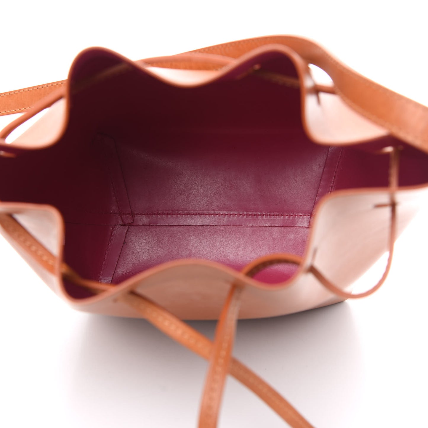 Vegetable Tanned Calfskin Mini Bucket Bag Cammello Dolly