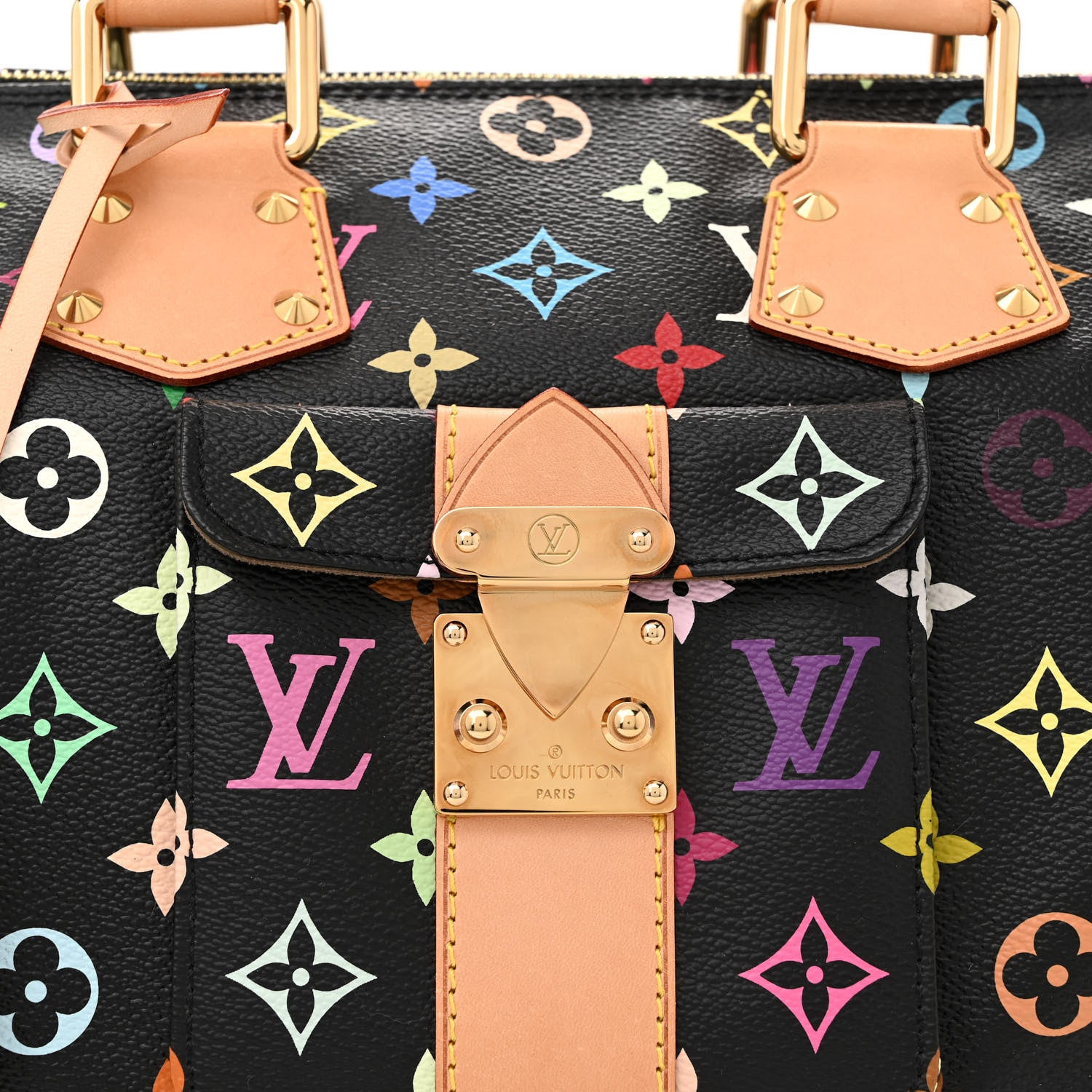Louis Vuitton Monogram Multicolor Speedy 30 Black 7 of 9