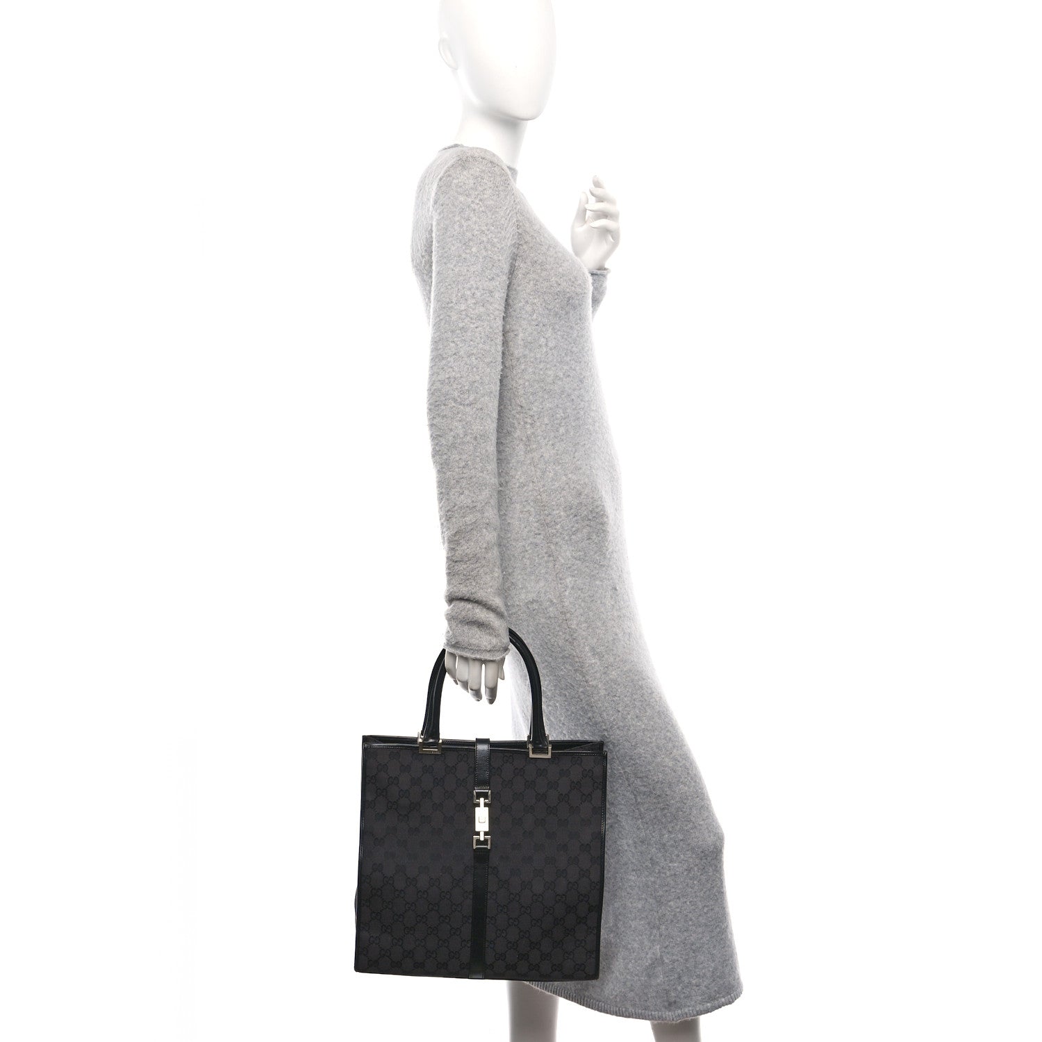 Gucci Monogram Bardot Bag Black Black 2 of 14