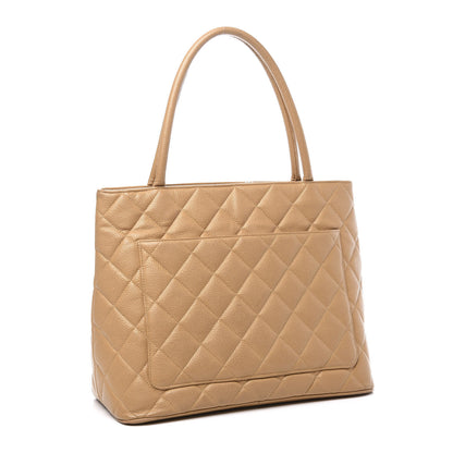 Chanel Caviar Quilted Medallion Tote Beige 2 of 11