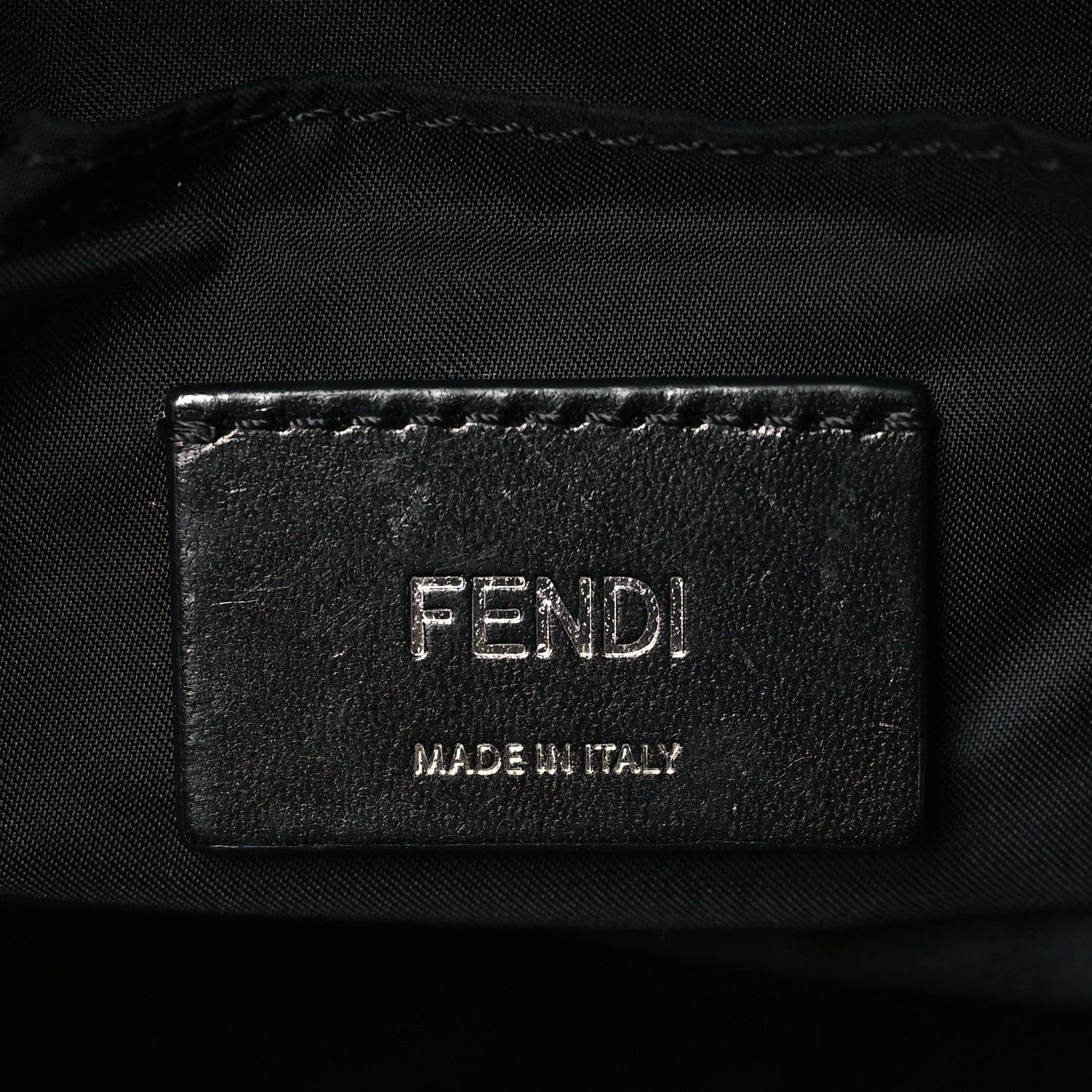 Fendi Calfskin Nylon FF Logo Embossed Changing Bag Black 7 of 11