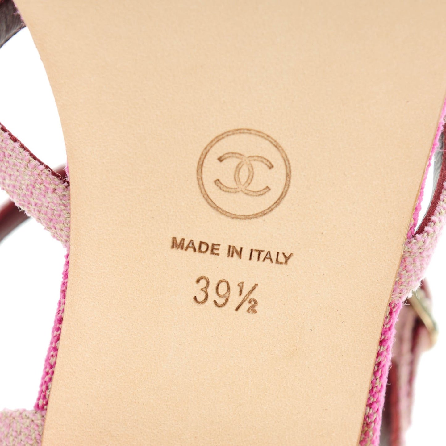 Tweed Poured Glass Sandals 39.5 Pink