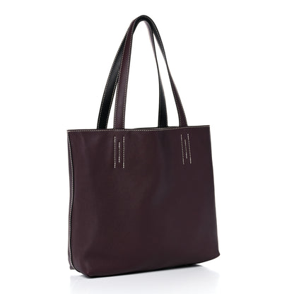 Hermes Veau Sikkim Double Sens 30 Reversible Tote Black Prune 5 of 15