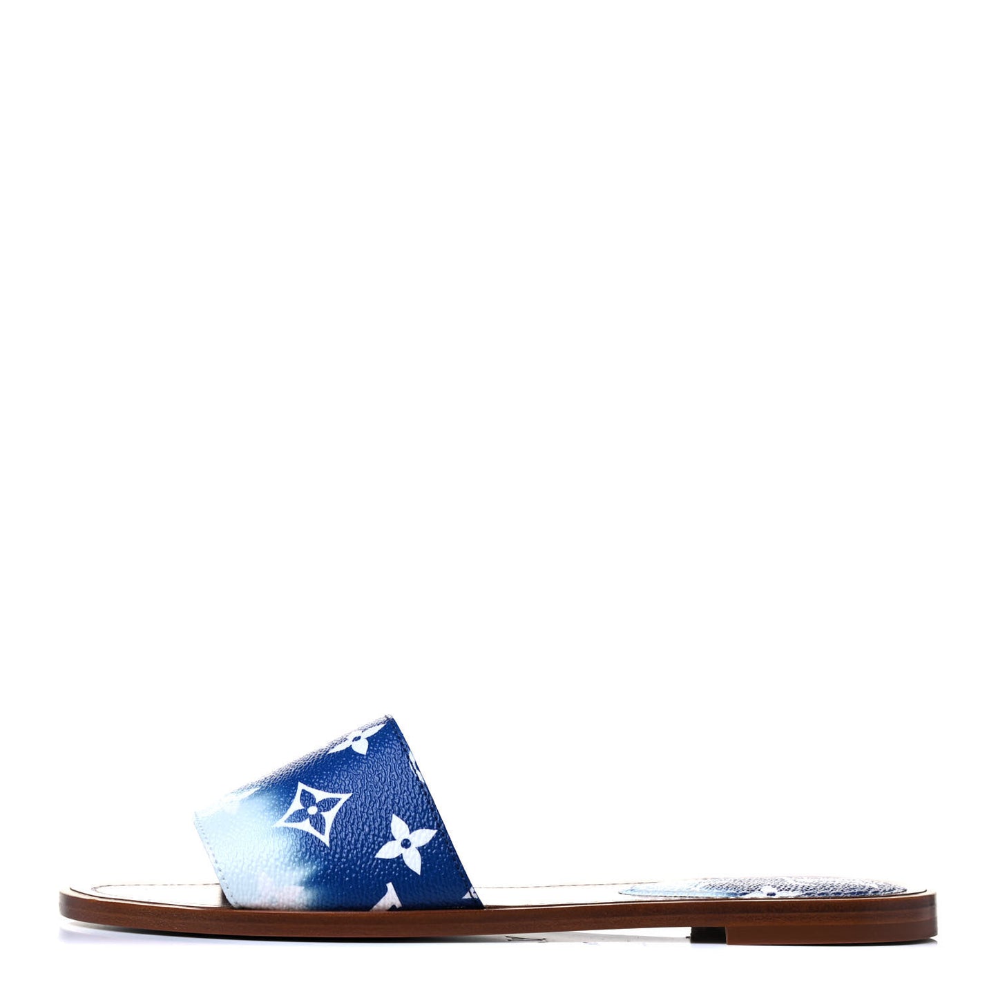 Monogram Escale Lock It Flat Mule 38 Blue