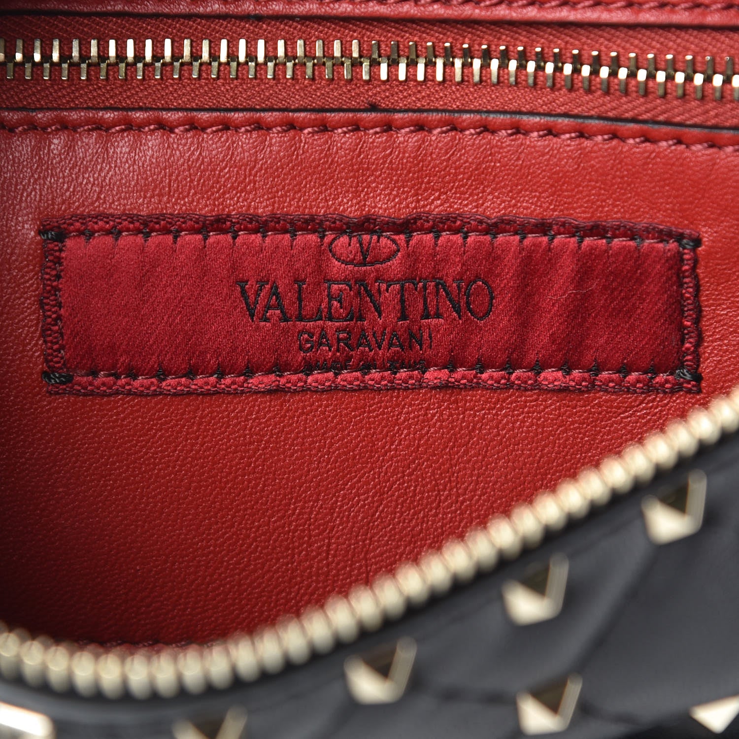 Valentino Garavani Lambskin Rockstud Spike Belt Bag 95 Black 6 of 8