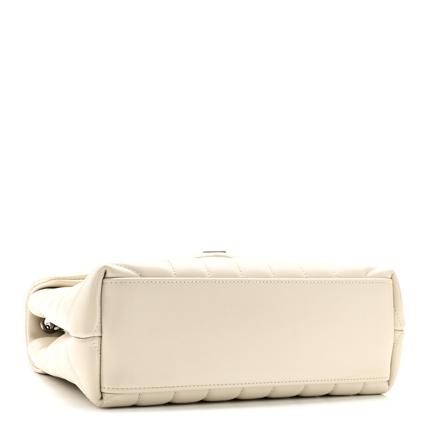 Saint Laurent Calfskin Y Quilted Monogram Small Loulou Chain Satchel Ivory 4 of 10